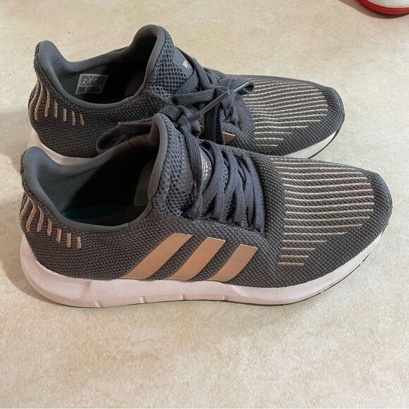 Adidas Swift Gray and Gold shoes size 7 women’s sneakers